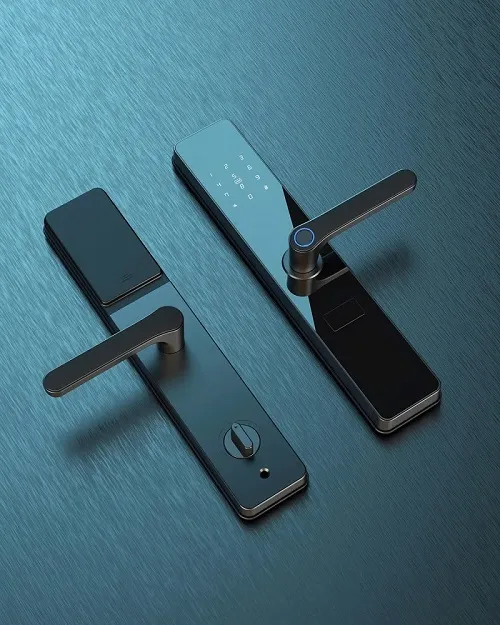 Khóa thông minh Xiao Fan với thiết kế sang trọng, tích hợp mở khóa vân tay, mật khẩu và thẻ từ, mang lại sự tiện nghi và an toàn cho ngôi nhà