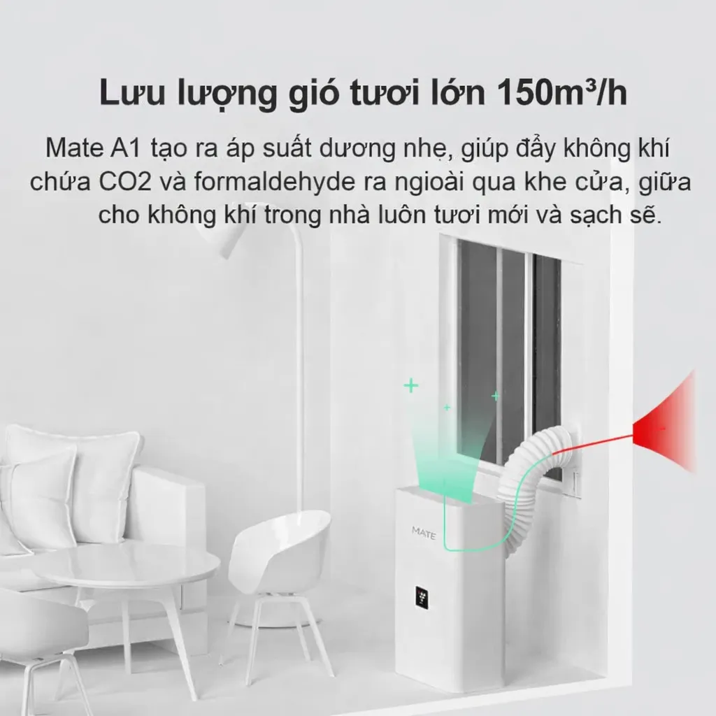 Máy cấp khí tươi Mate A1 lưu lượng 150m3 mỗi giờ