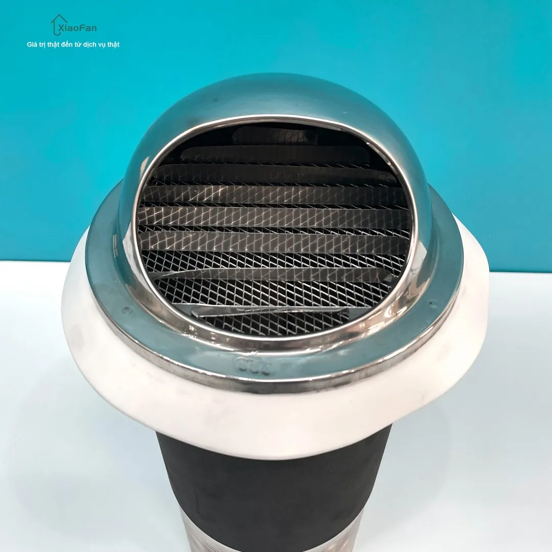 Chi tiết lưới inox chống côn trùng của máy cấp khí tươi âm tường NF-R100-6