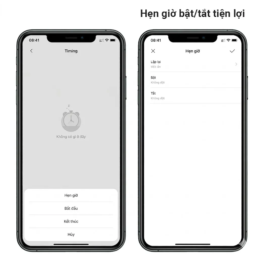 máy cấp khí tươi hẹn giờ bật tắt thông minh