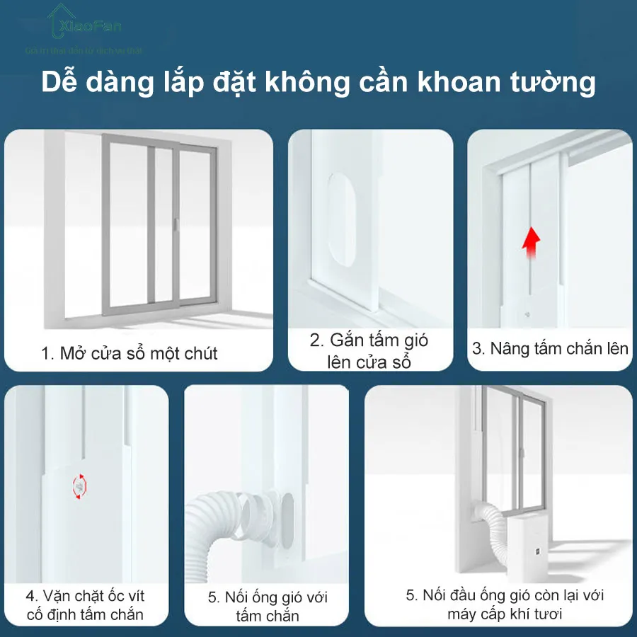 Lắp đặt máy cấp khí tươi MATE A1 không cần khoan tường