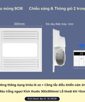 Máy hút mùi âm trần 2 trong 1 siêu mỏng 9CM