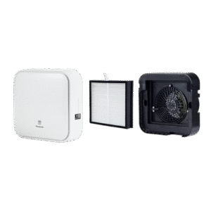 Cấu tạo quạt cấp gió gắn tường Panasonic FV-06PHP1 gồm bộ lọc MERV13 và quạt hút