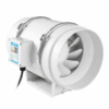 Quạt thông gió nối ống HF150 75W có hộp điện điều khiển, thiết kế ống tròn
