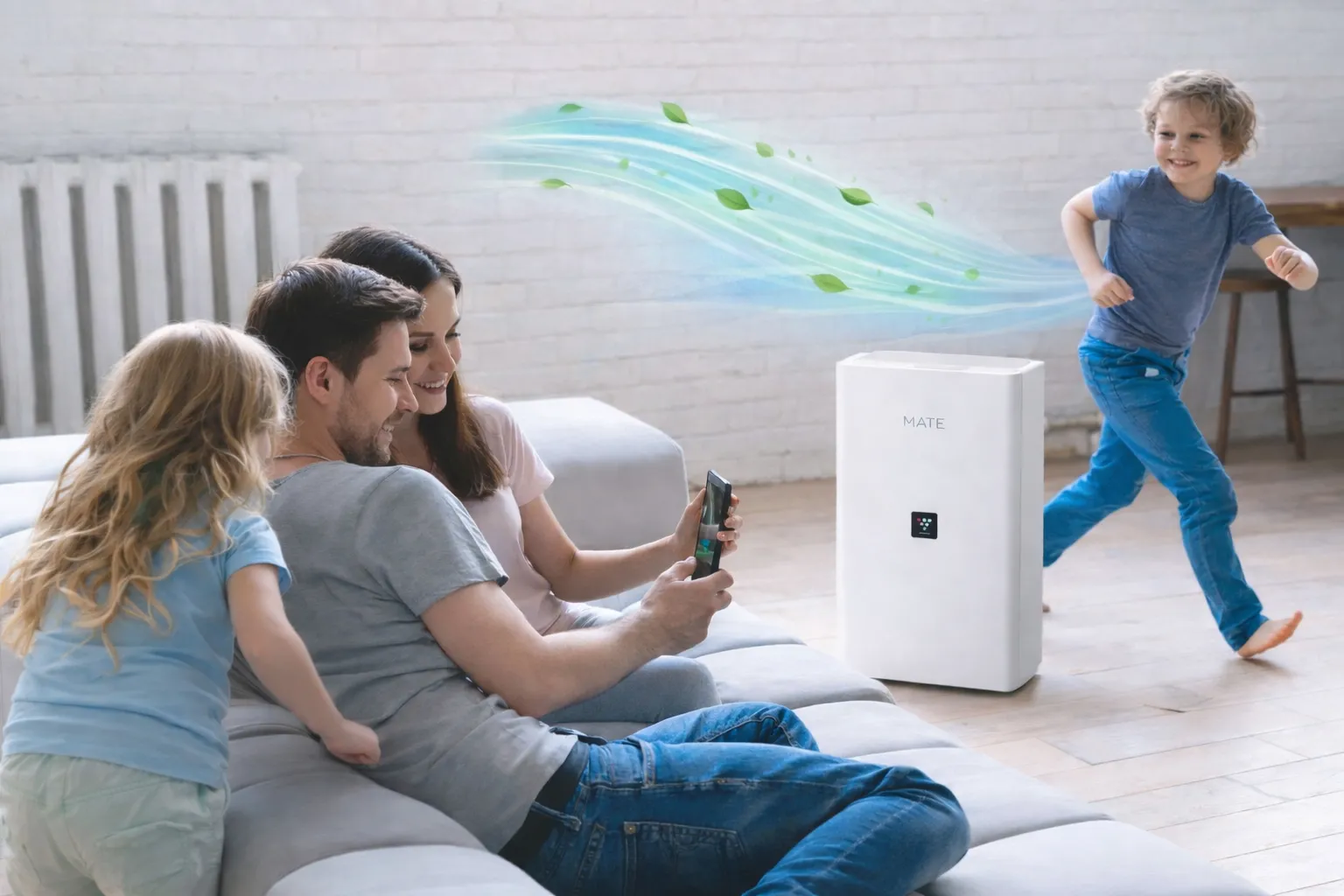 Máy cấp khí tươi MATE A1 cho gia đình có trẻ nhỏ