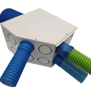 Hộp phân phối khí tươi kết nối ống gió mềm trong hệ thống thông gió