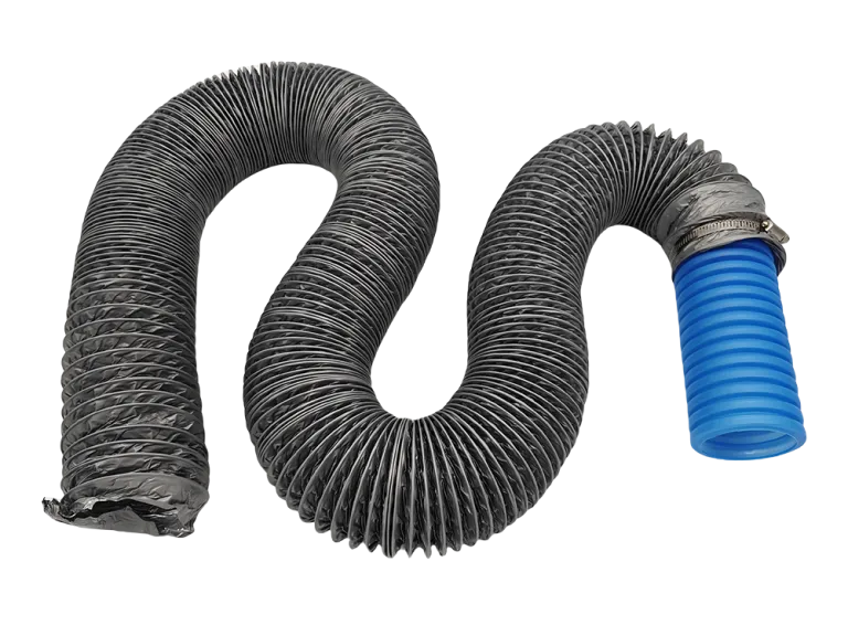 Ống gió mềm PVC nhôm kết nối ống dẫn khí PE trong hệ thống thông gió