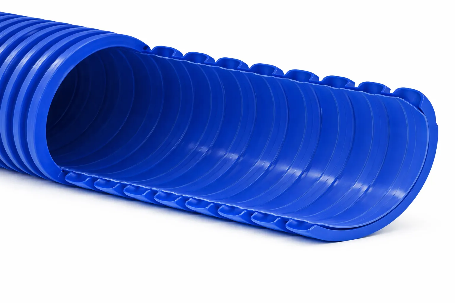 Ống gió tươi HDPE 2 lớp cắt mặt cắt dạng gân xoắn