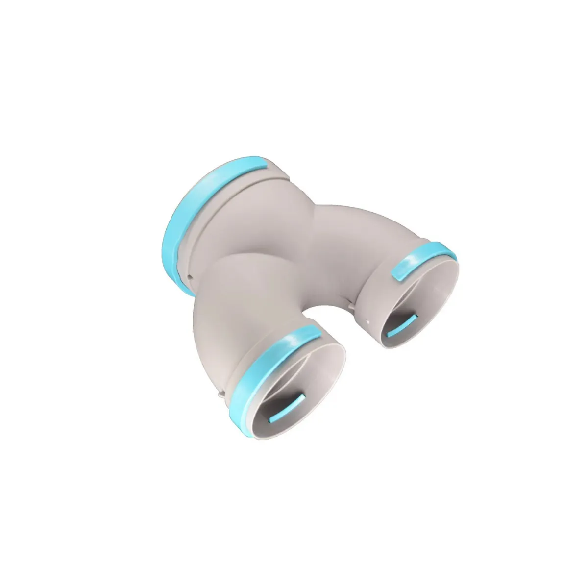 Tê chia gió chữ U chất liệu PP cho hệ thống cấp khí tươi