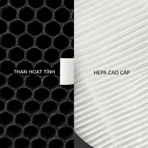Màng lọc HEPA H11 và than hoạt tính máy cấp gió tươi lọc bụi và khử mùi